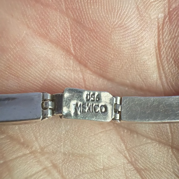 Elegant Silver 950 Mexican Vintage Turquoise Necklace - Picture 2 of 3